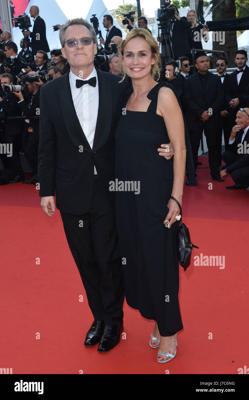 70e Festival du Film de Cannes 2017, Cannes Tapis Rouge 70. Sur la photo : Sandrine Bonnaire Banque D'Images