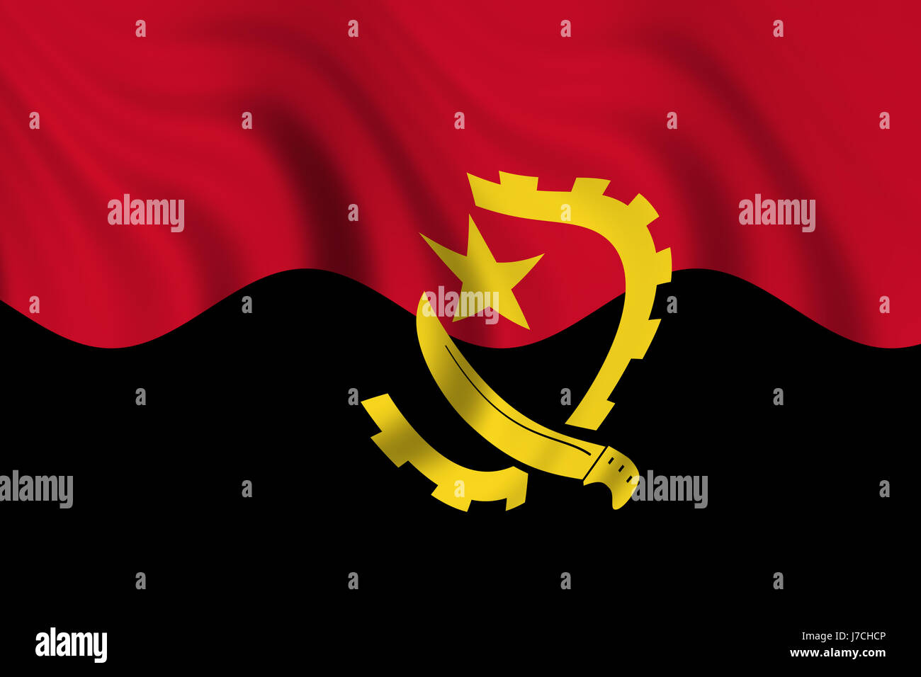 Drapeau Drapeau national Angola Angola coup pictogramme Pictogramme Banque D'Images