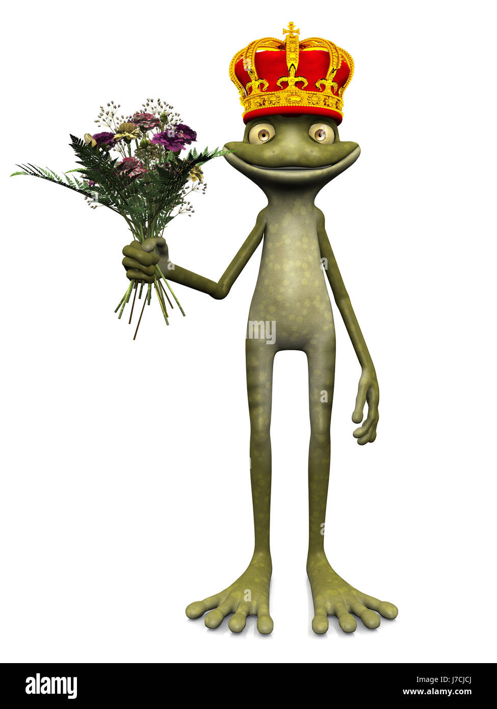 Frog Prince humoristique caricature l'amour dans l'amour est tombé en amour valentine jour dating Banque D'Images