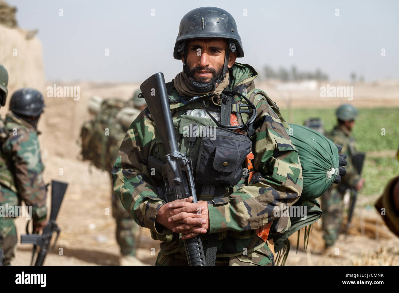 L'Armée nationale afghane, les soldats de l'ANA dans la province de Helmand, Afghanistan Banque D'Images