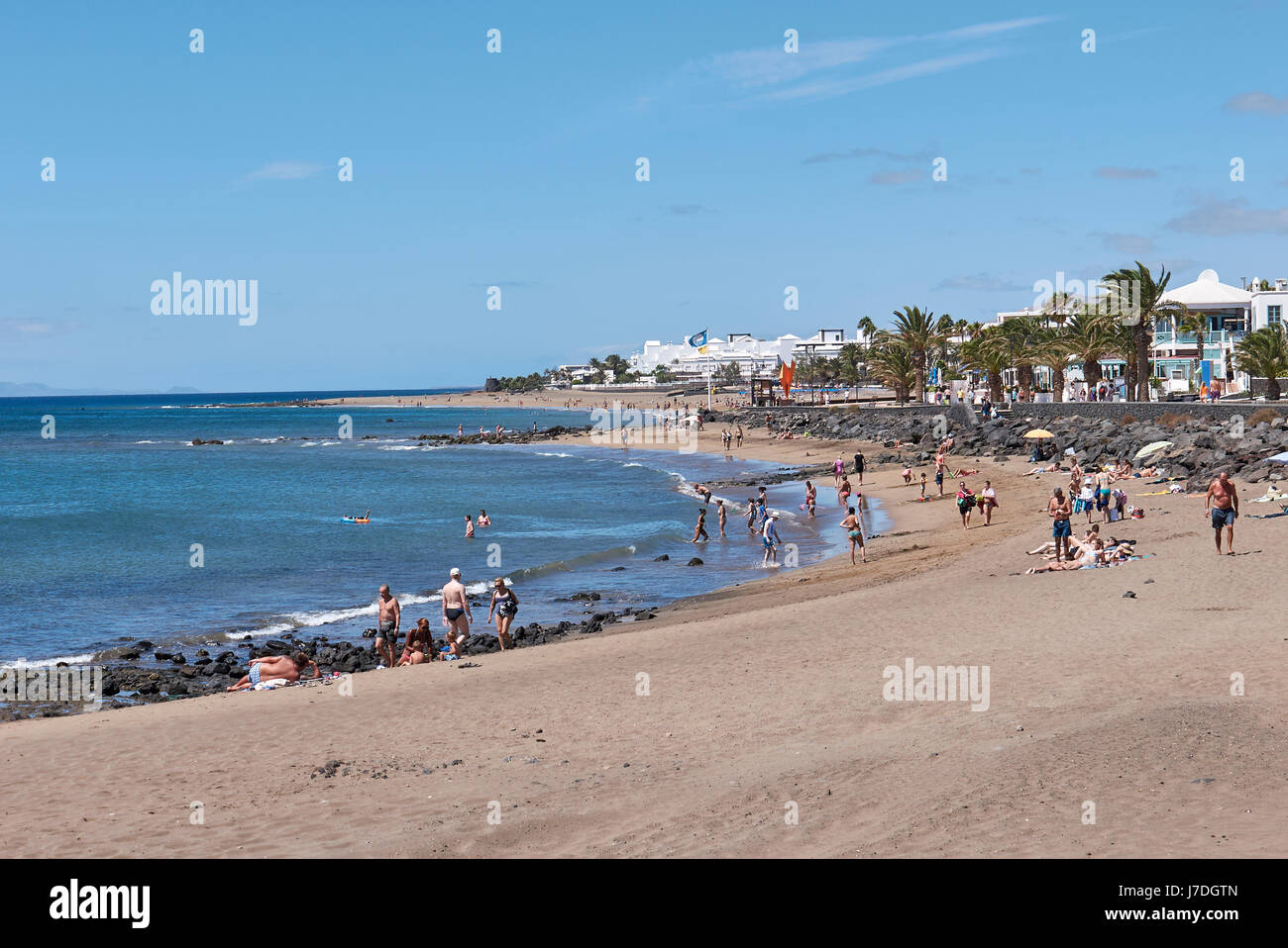 Lanzarote, Playa de Matagorda Banque D'Images