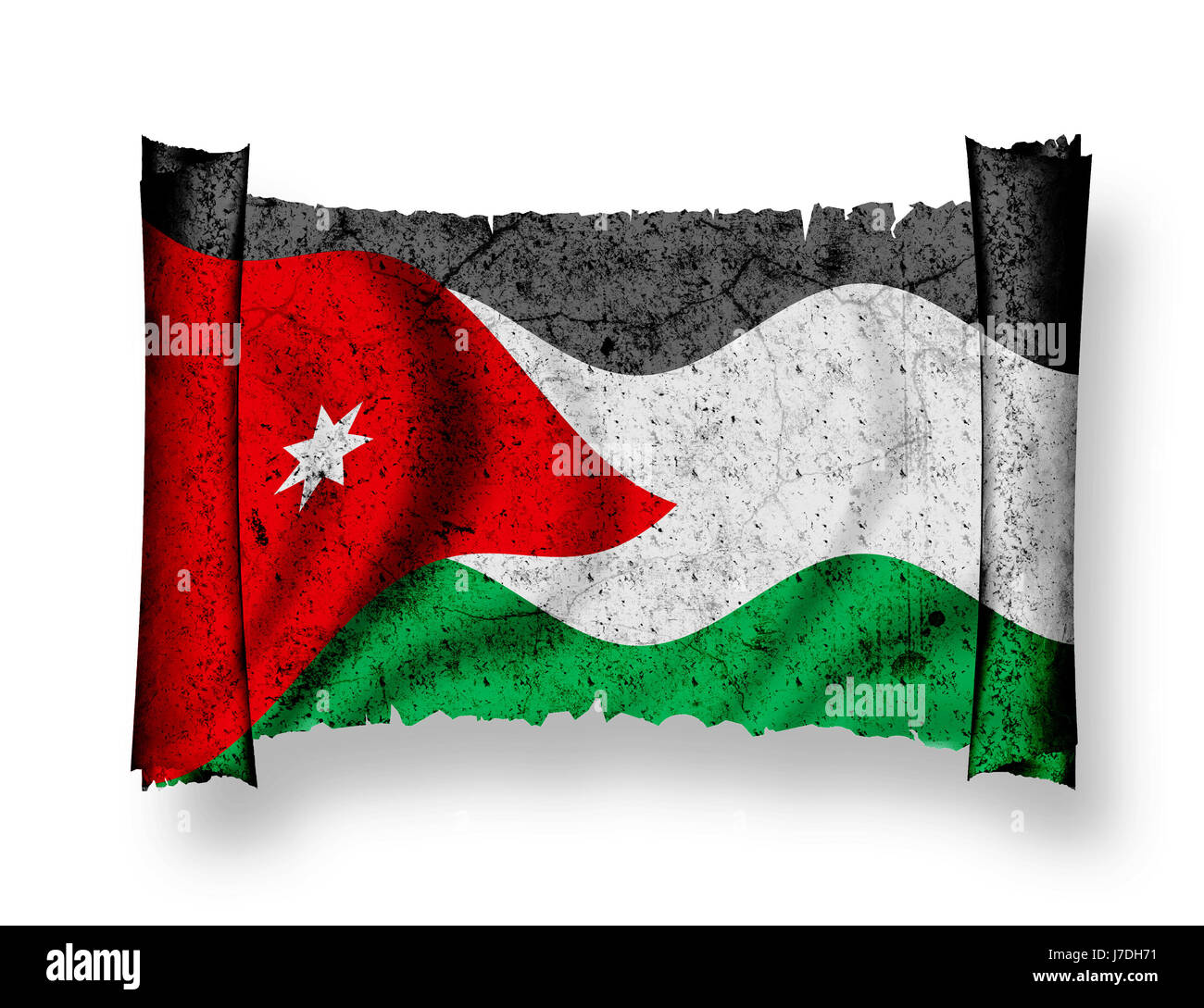 drapeau de la Jordanie Banque D'Images