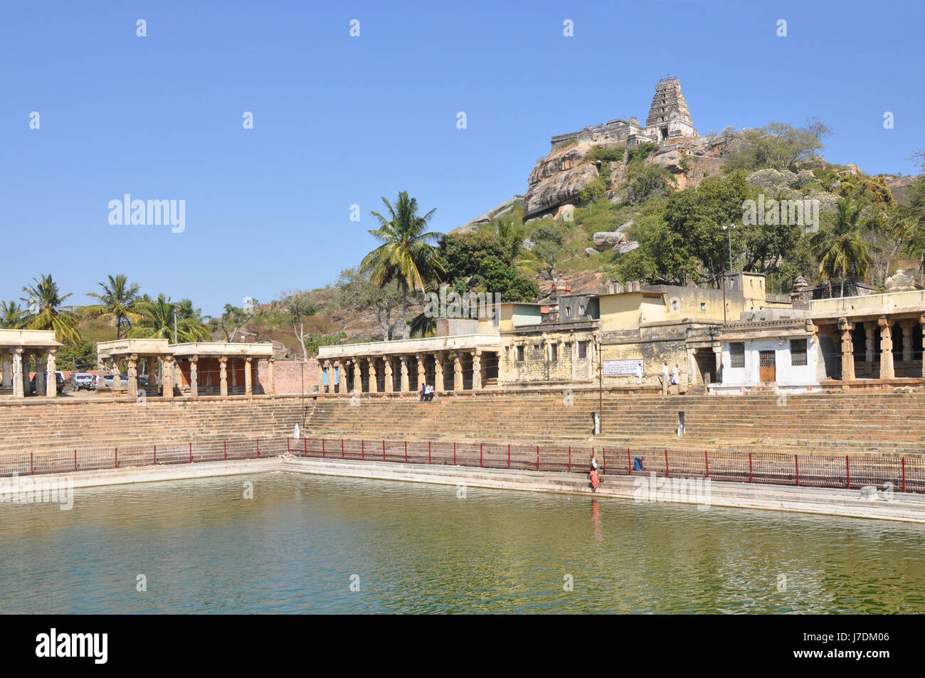 Inde temple Hindu Temple sacré saint seigneur tree hill l'Inde hindoue seigneur old holy Banque D'Images