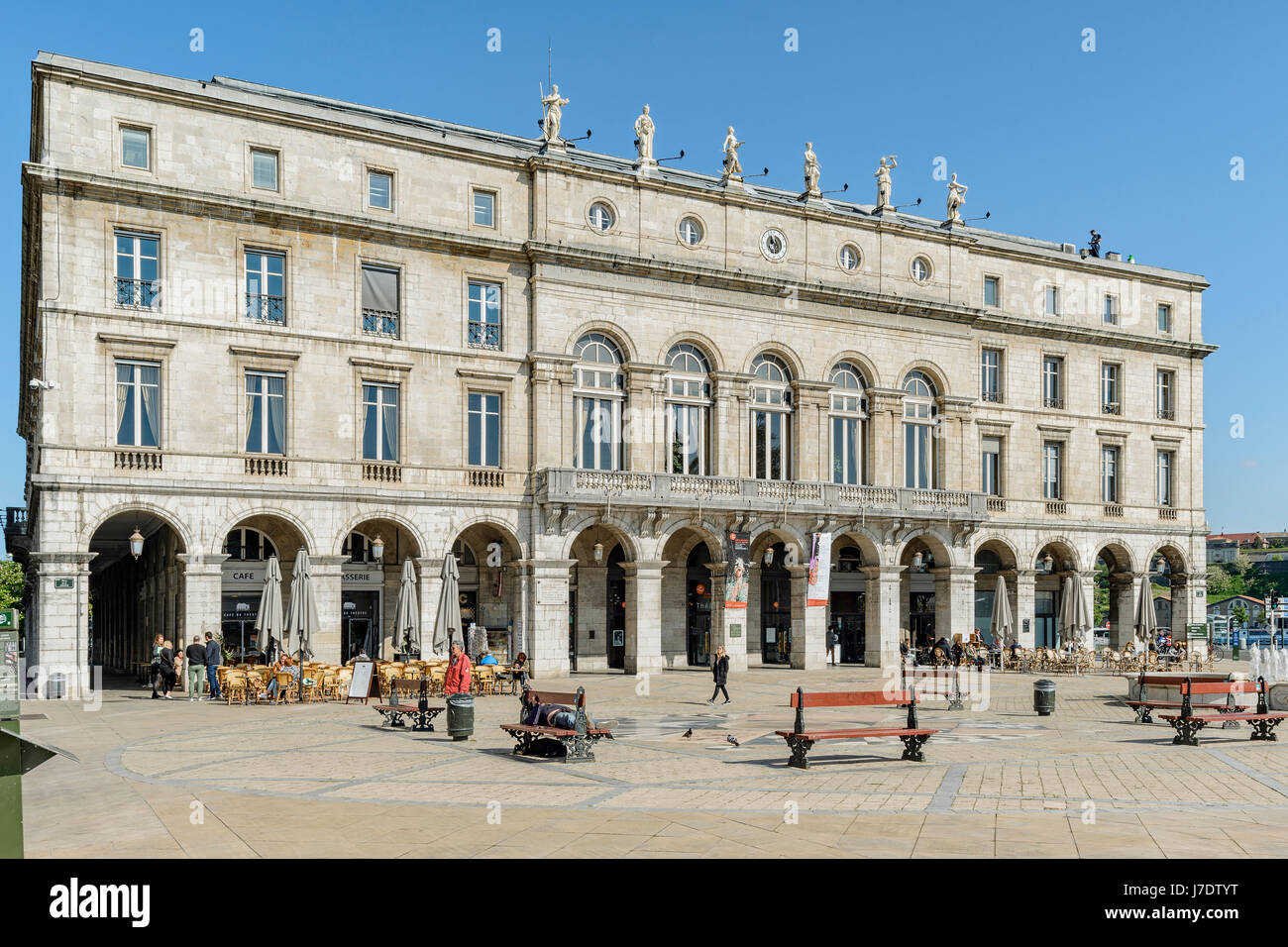 L'hôtel de ville, centre historique de Bayonne, France, Europe. Banque D'Images