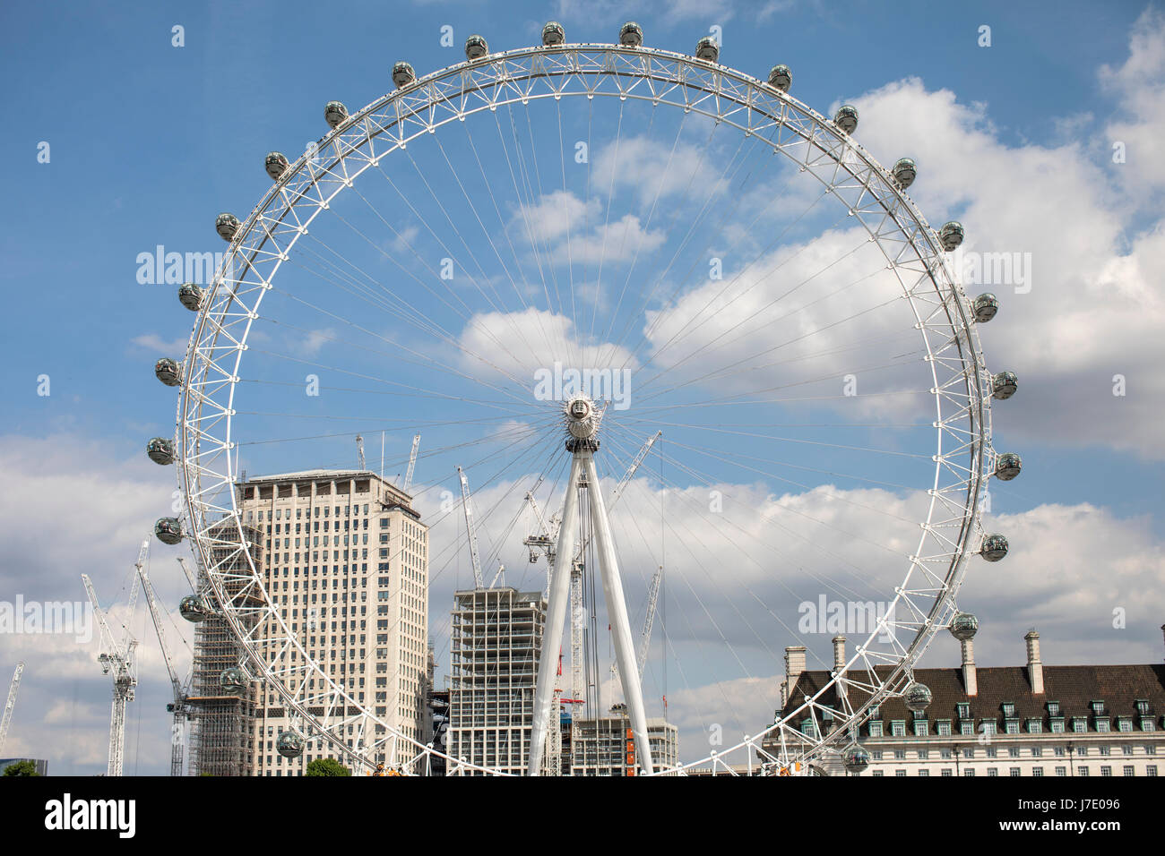 London Eye (grande roue du millénaire) à Southbank, Londres Banque D'Images