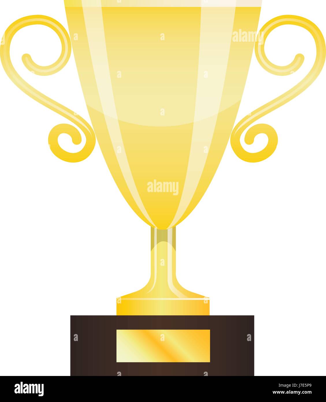 Gold trophy Winner cup isolé sur fond blanc Illustration de Vecteur
