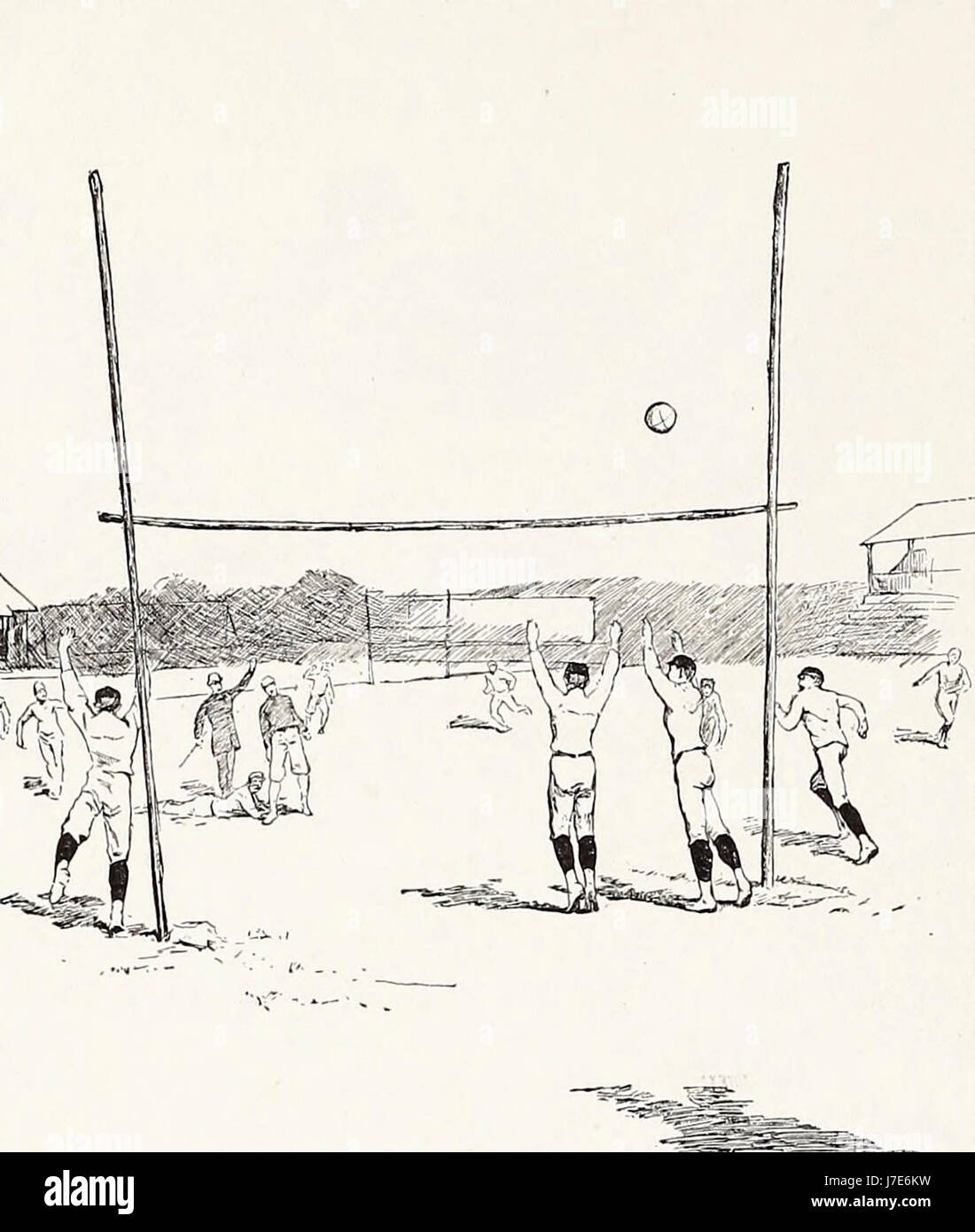 Un champ Objectif - Football américain, 1887 Banque D'Images