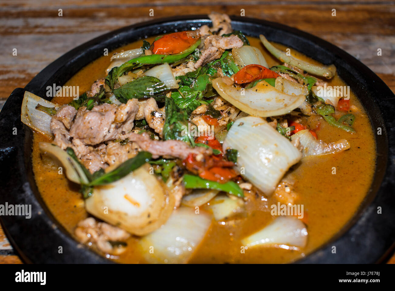 Curry de poulet chaud Banque D'Images