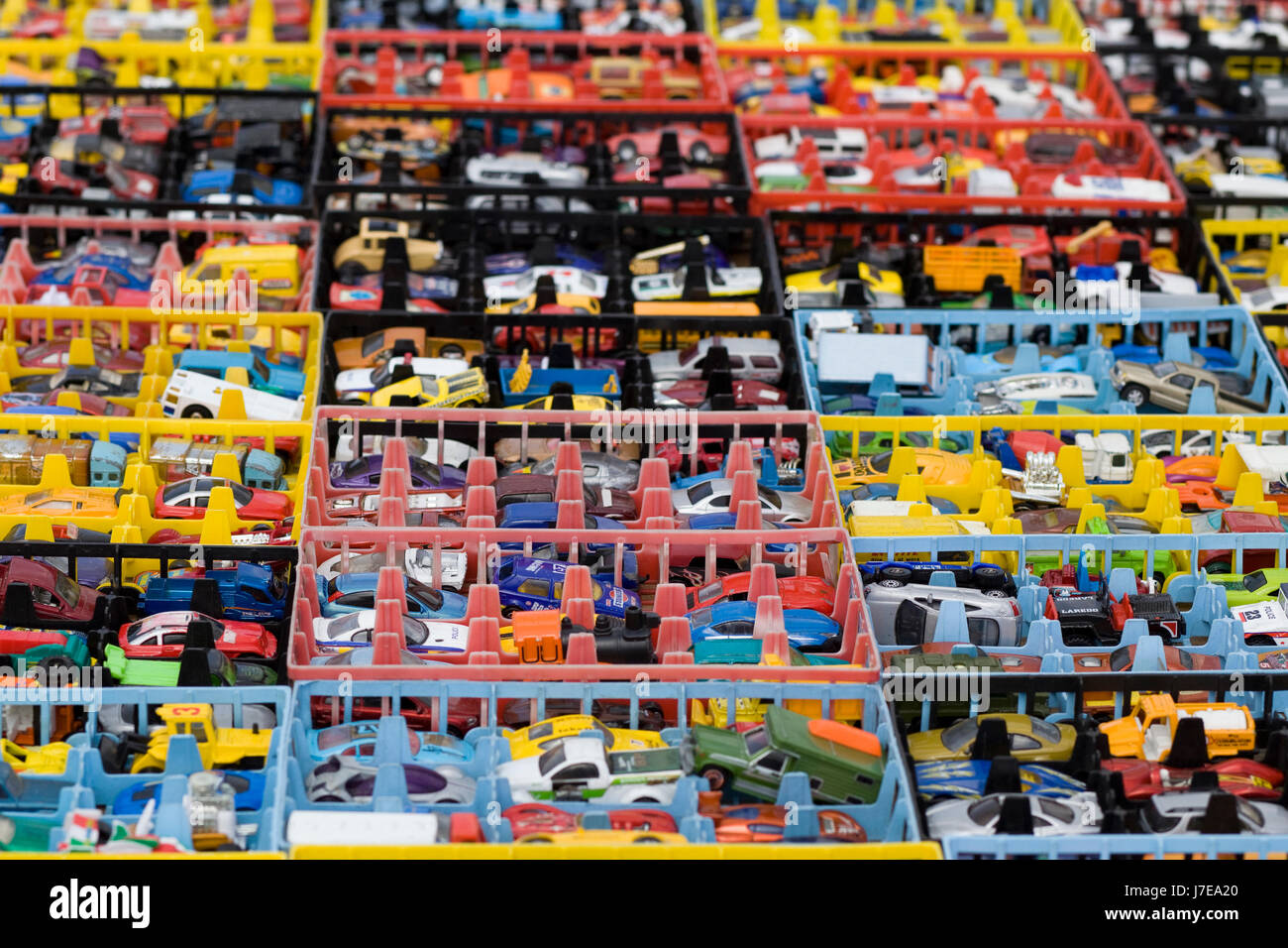 Voitures jouets moulé à crée Banque D'Images