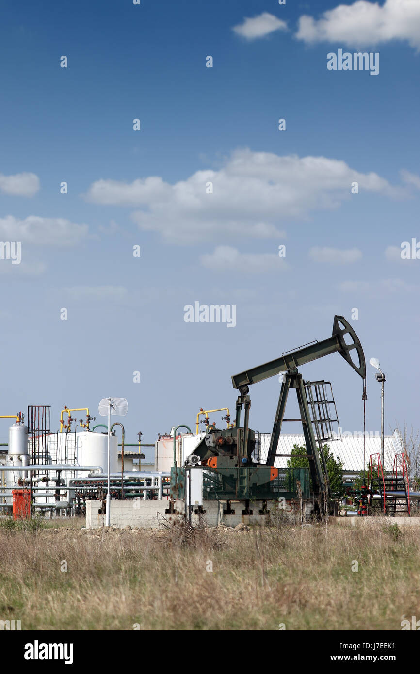 La pompe à huile et de la raffinerie de pétrole de jack Banque D'Images