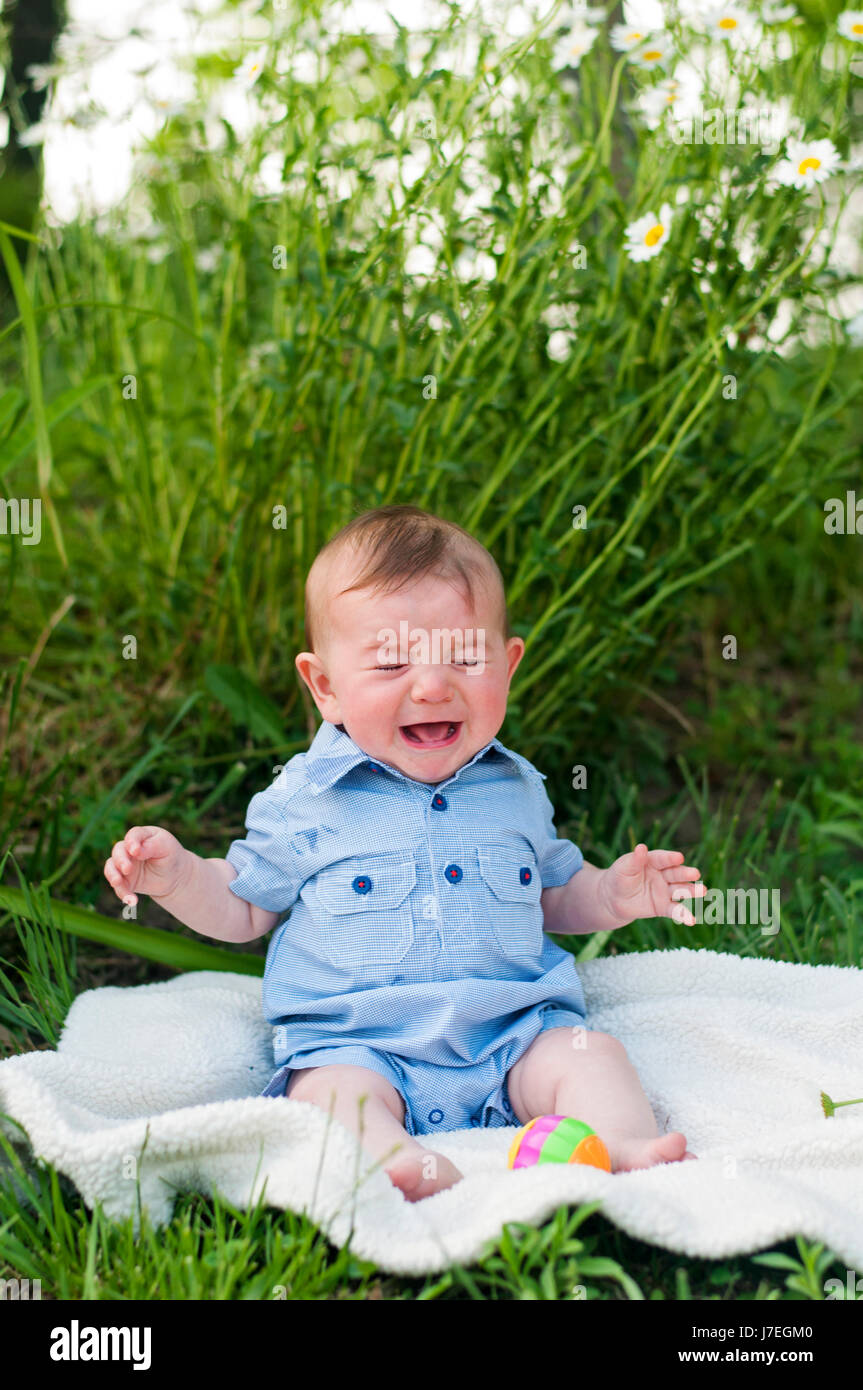 bébé qui pleure Banque D'Images