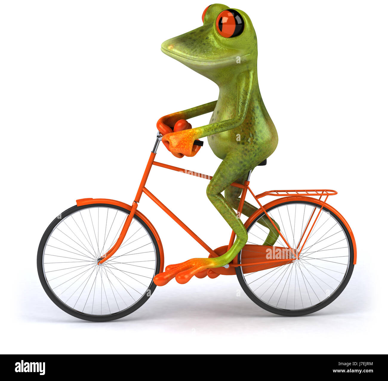 Environnement Environnement grenouille illustration animal vert cycle vélo Banque D'Images