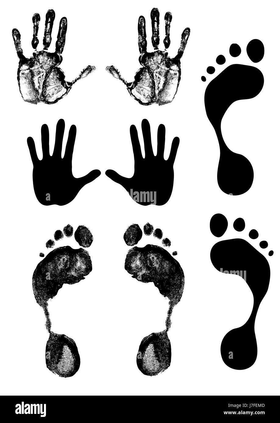 Les droits de l'être humain pieds open palm track footmark signe empreinte débouchez les doigts Banque D'Images