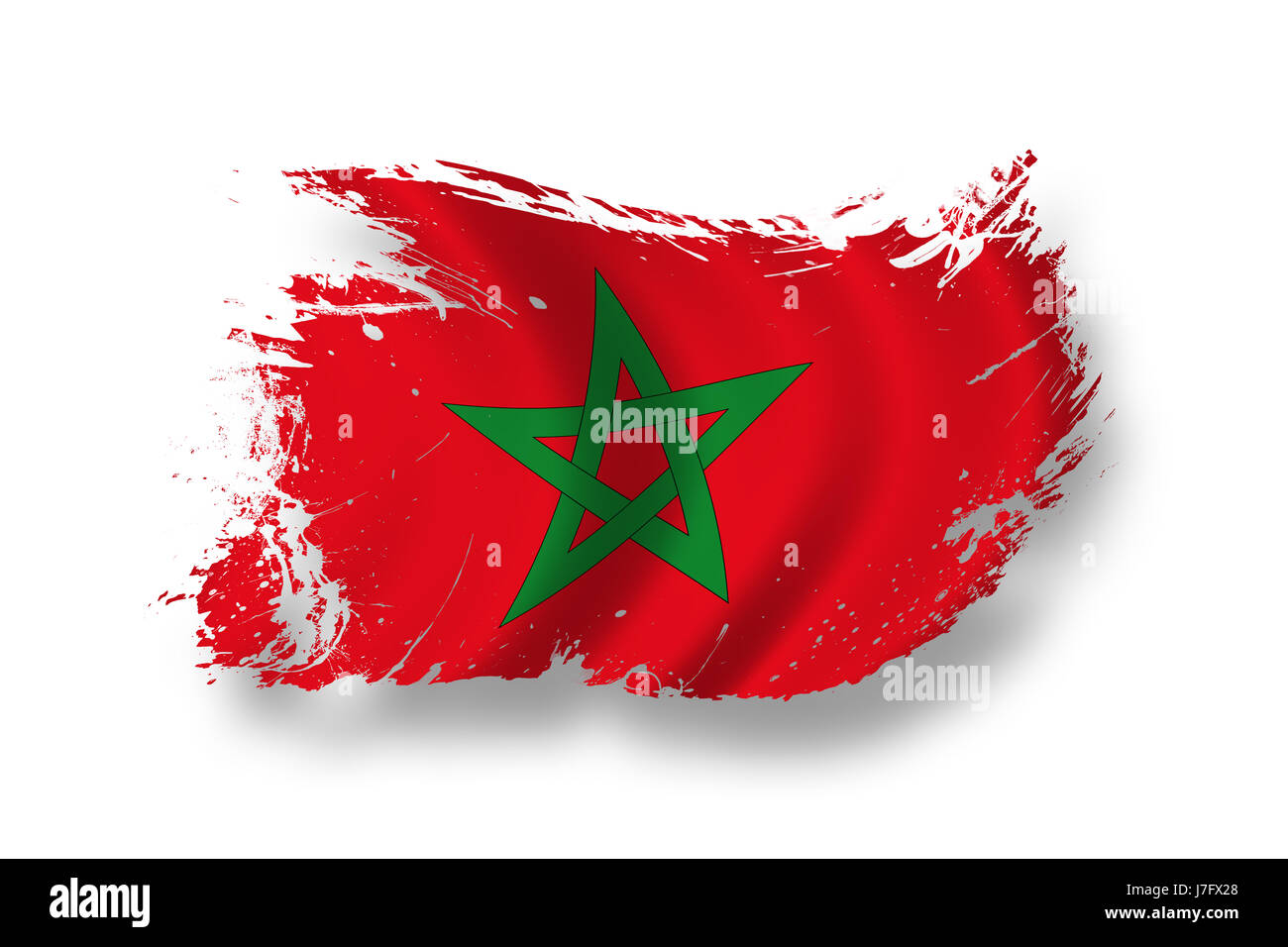 Maroc drapeau drapeau national national maroc coup pictogramme Pictogramme Banque D'Images