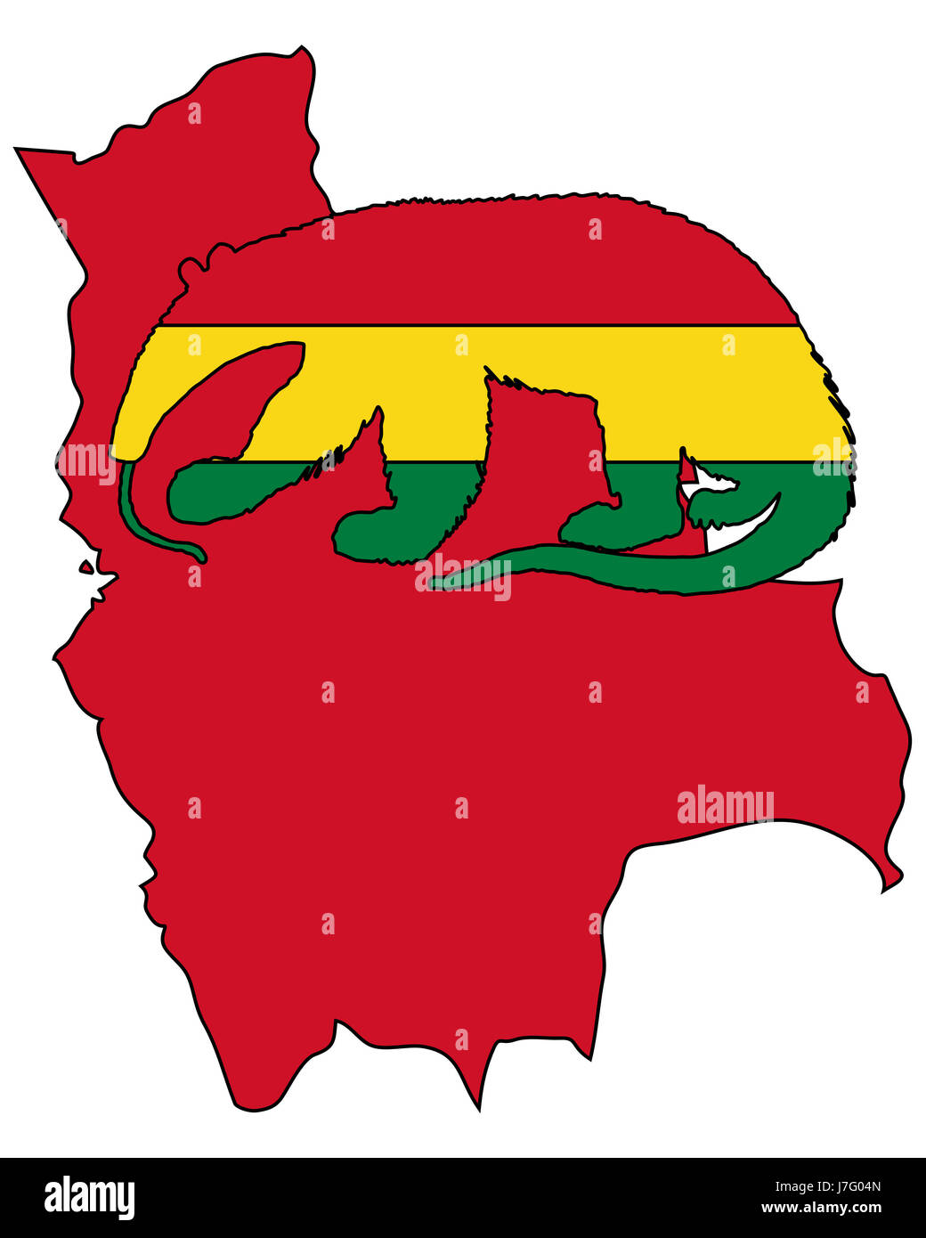 En option signal signe animal couleur vert illustration faune mammifères flag Banque D'Images