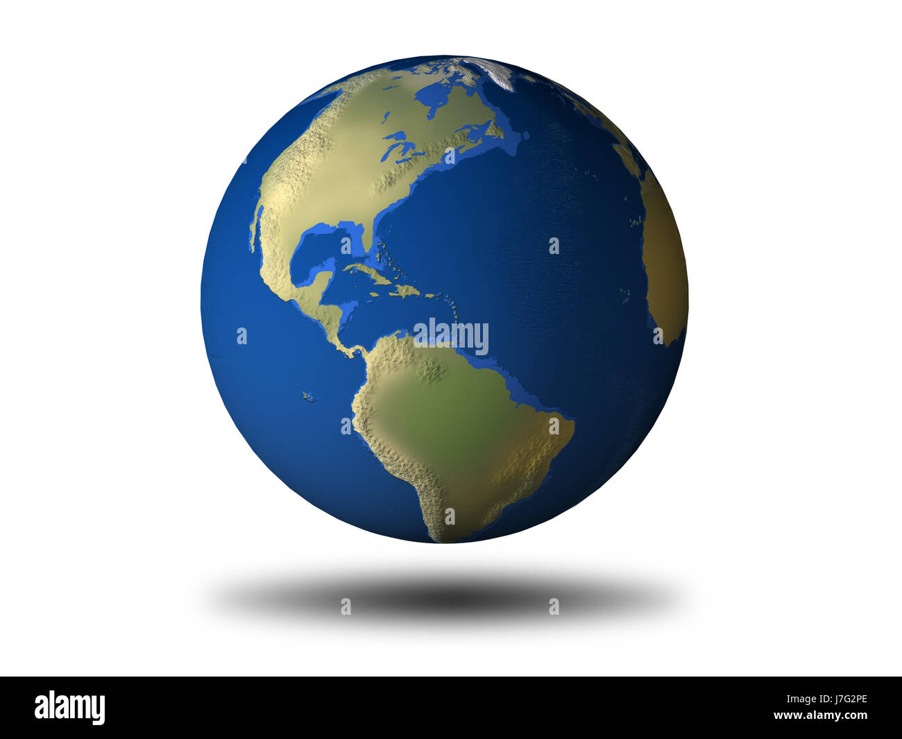 Amérique du Sud Amérique du Nord monde planète terre world atlas de géographie Banque D'Images