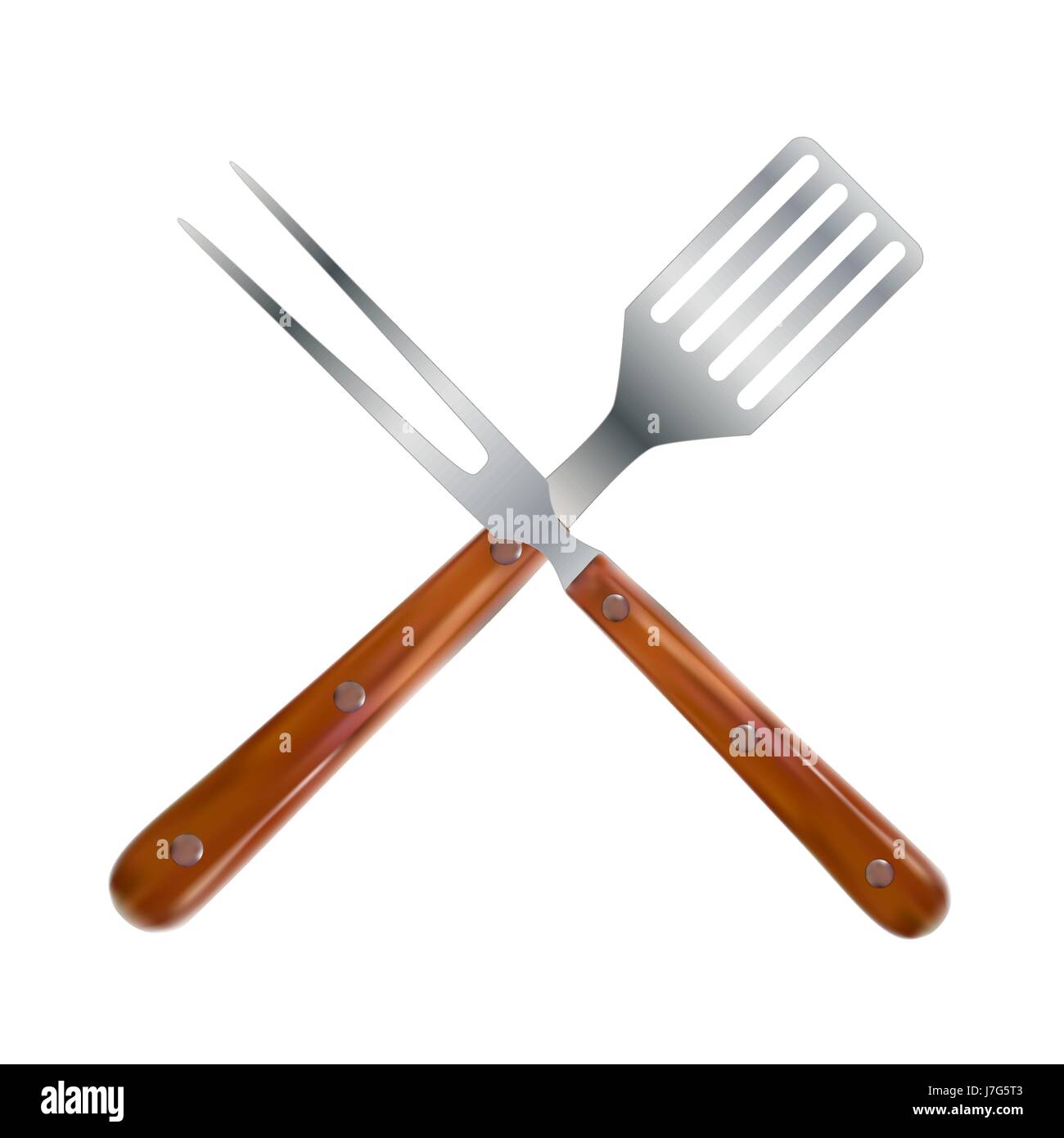 Barbecue et Grill Outils. Vector Illustration Illustration de Vecteur