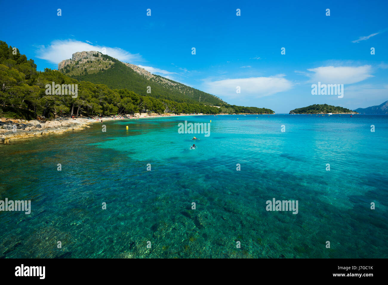 Playa de Formentor, Cap Formentor, Port de Pollença, Serra de Tramuntana, à Majorque, Îles Baléares, Espagne Banque D'Images