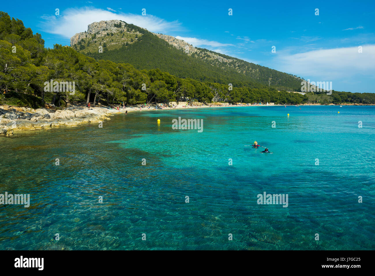 Playa de Formentor, Cap Formentor, Port de Pollença, Serra de Tramuntana, à Majorque, Îles Baléares, Espagne Banque D'Images