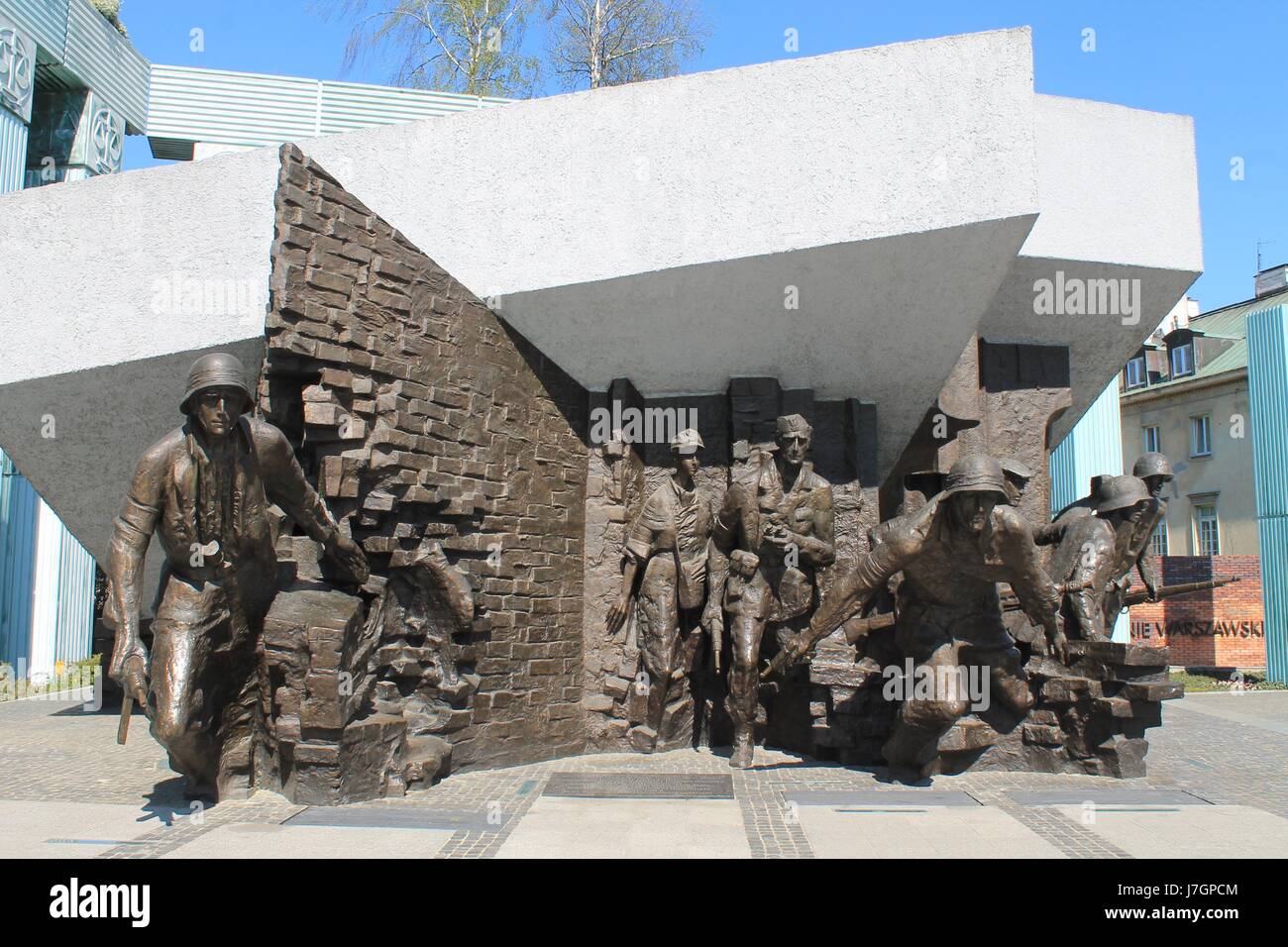 Monument du soulèvement de Varsovie, Varsovie, Pologne Banque D'Images