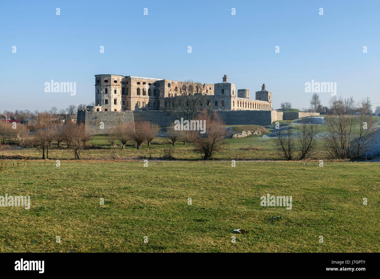 La vue des ruines du château Krzyztopor en Pologne. Banque D'Images