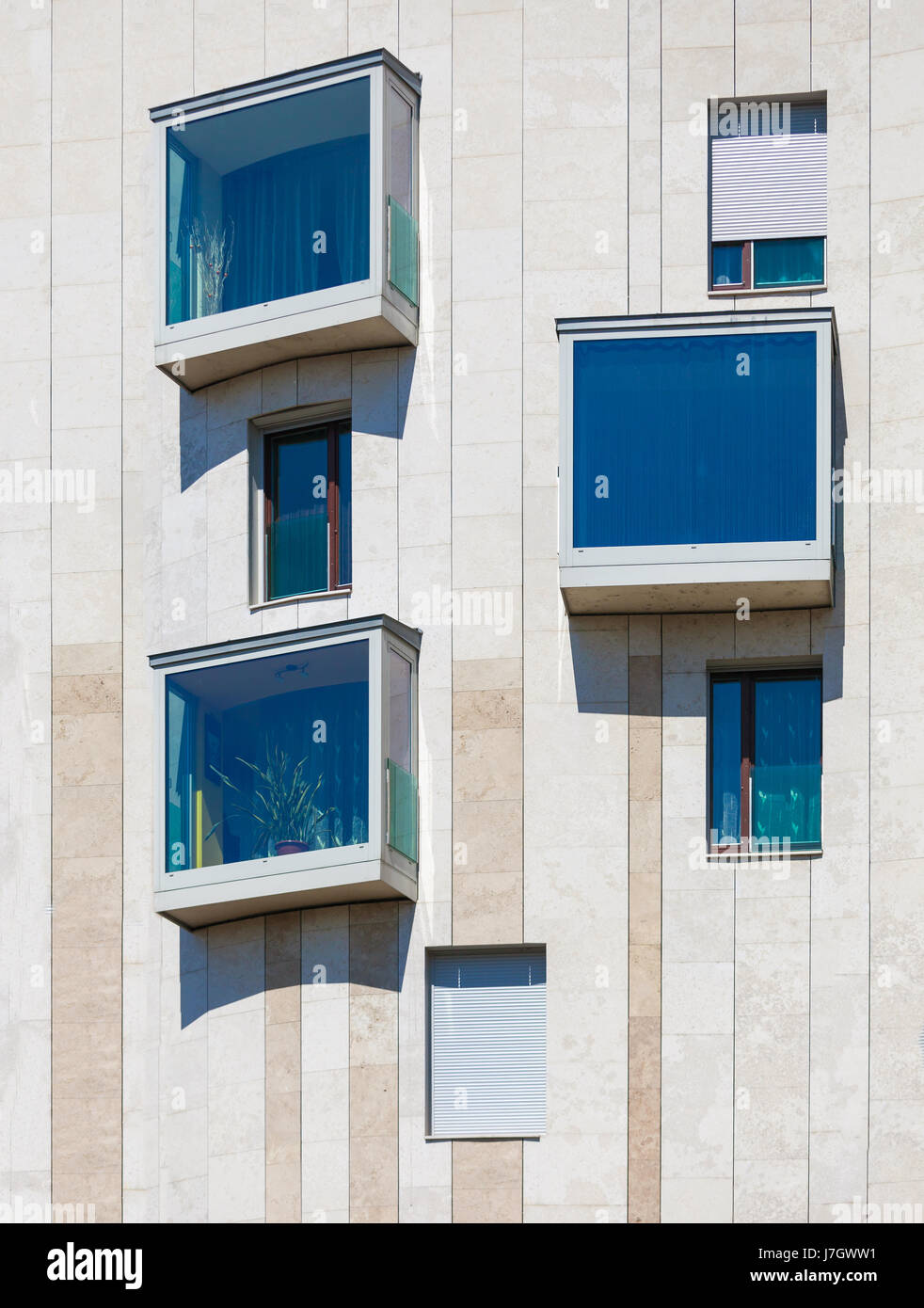 Bâtiment résidentiel moderne avec des appartements à Budapest, Hongrie Banque D'Images