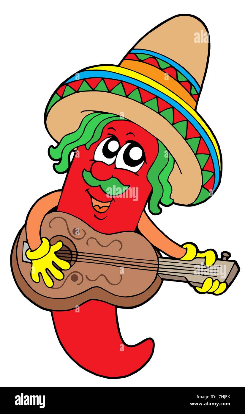 Pepper spice music musicien mexicain épicé piment chili mexique billet Banque D'Images