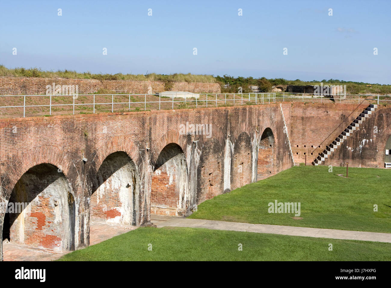 La batterie de l'armée de l'armée de l'ancienne forteresse de la guerre de défense de l'union de défendre le système de batterie Banque D'Images