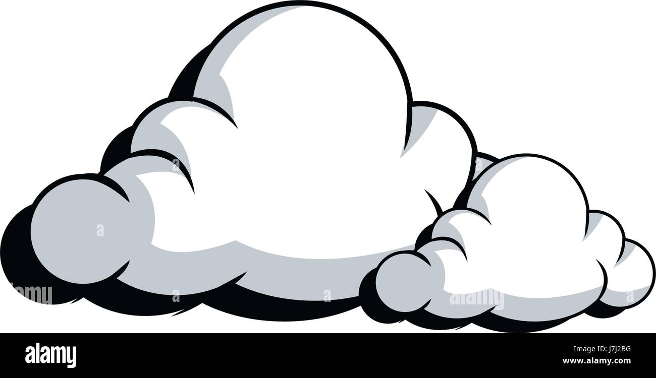 Le dessin en forme de nuage moelleux bubble Illustration de Vecteur