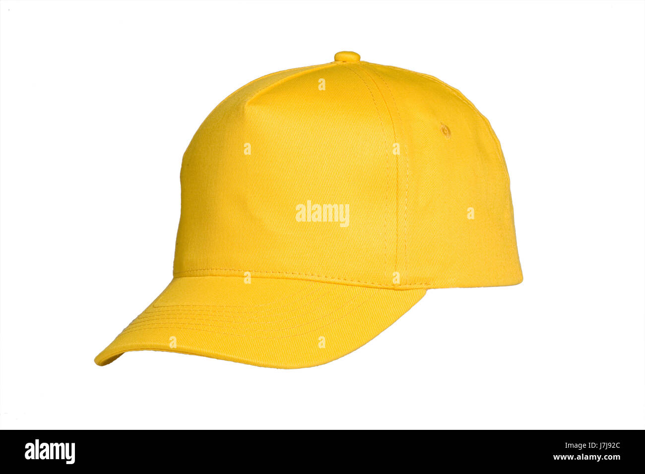 Sport sports baseball cap apart jaune isolé extra gros plan mode facultatif Banque D'Images