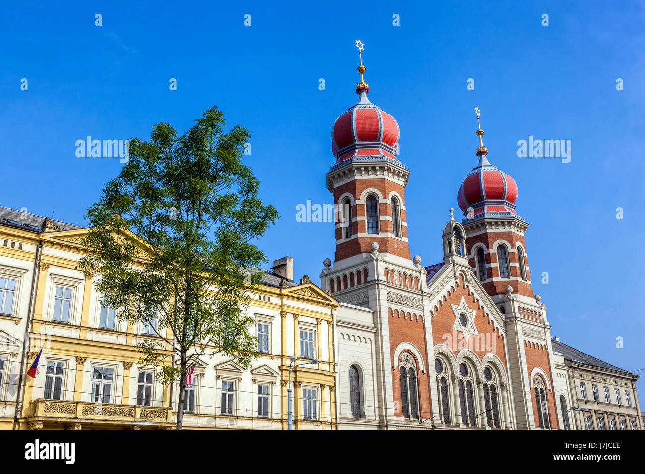 Ville de Plzen la Grande Synagogue Pilsen République tchèque Banque D'Images