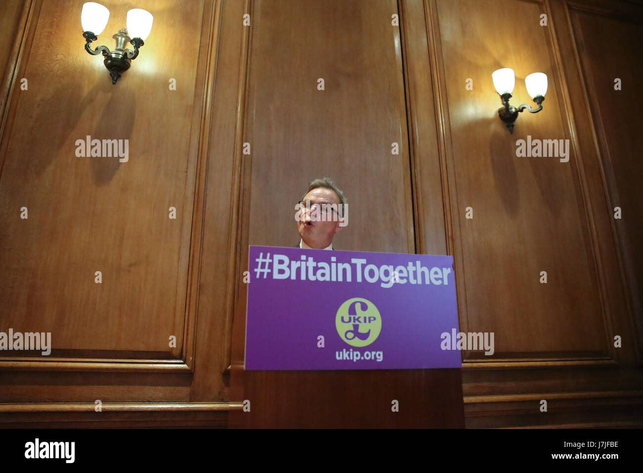 La politique de l'UKIP annonce lors d'une conférence de presse à Westminster avec : Peter Whittle Où : London, Royaume-Uni Quand : 24 avr 2017 : Crédit/WENN.com Dinendra Haria Banque D'Images