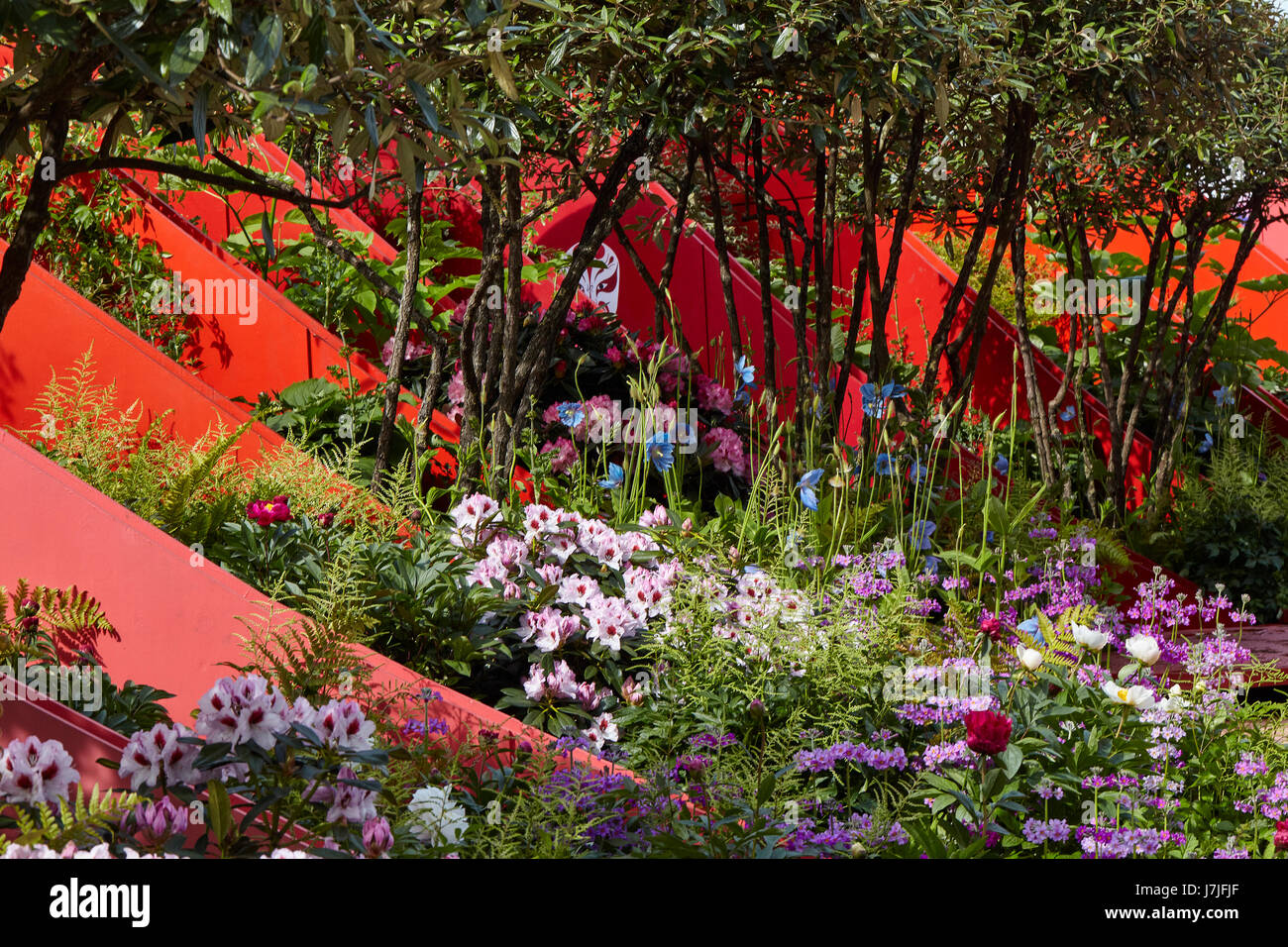 RHS Chelsea Flower Show 2017 Show Gardens Banque D'Images