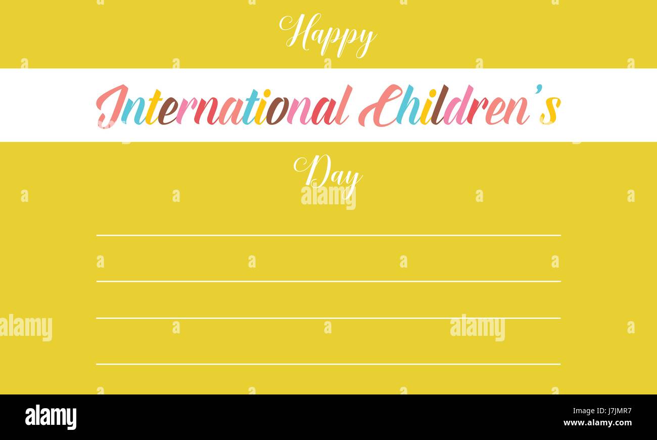 Carte de vœux pour enfants style jour Illustration de Vecteur