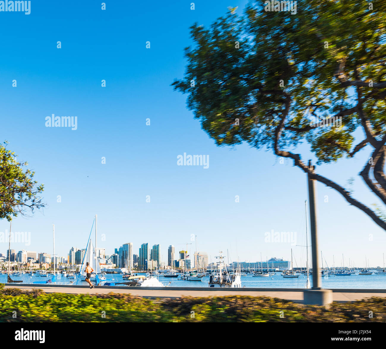 Front de Mer de San Diego sur une journée claire, en Californie Banque D'Images