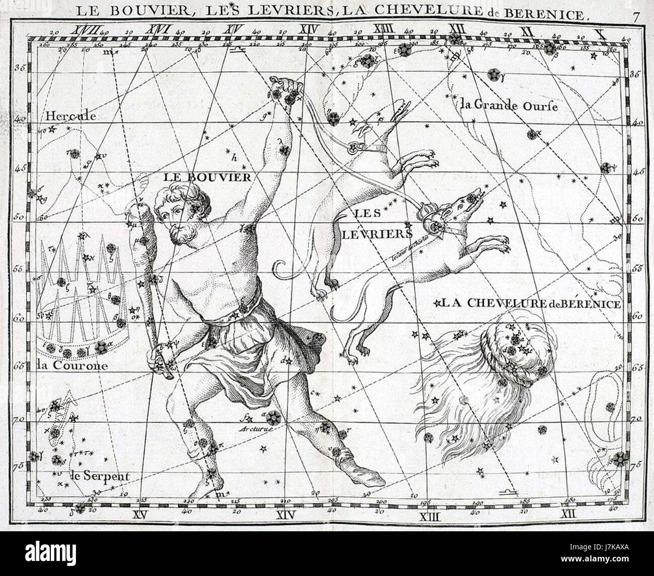 'Atlas Coelestis' est un atlas céleste avec des cartes détaillées des étoiles et des constellations, fournissant une représentation visuelle du ciel nocturne et des observations astronomiques. Banque D'Images