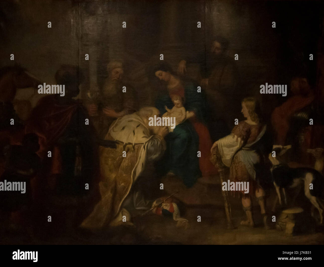 Cornelis De Vos (1584) 1651 Aanbidding door de koningen (1630) Séville Bellas Artes 22 03 2011 11 04 52 Banque D'Images