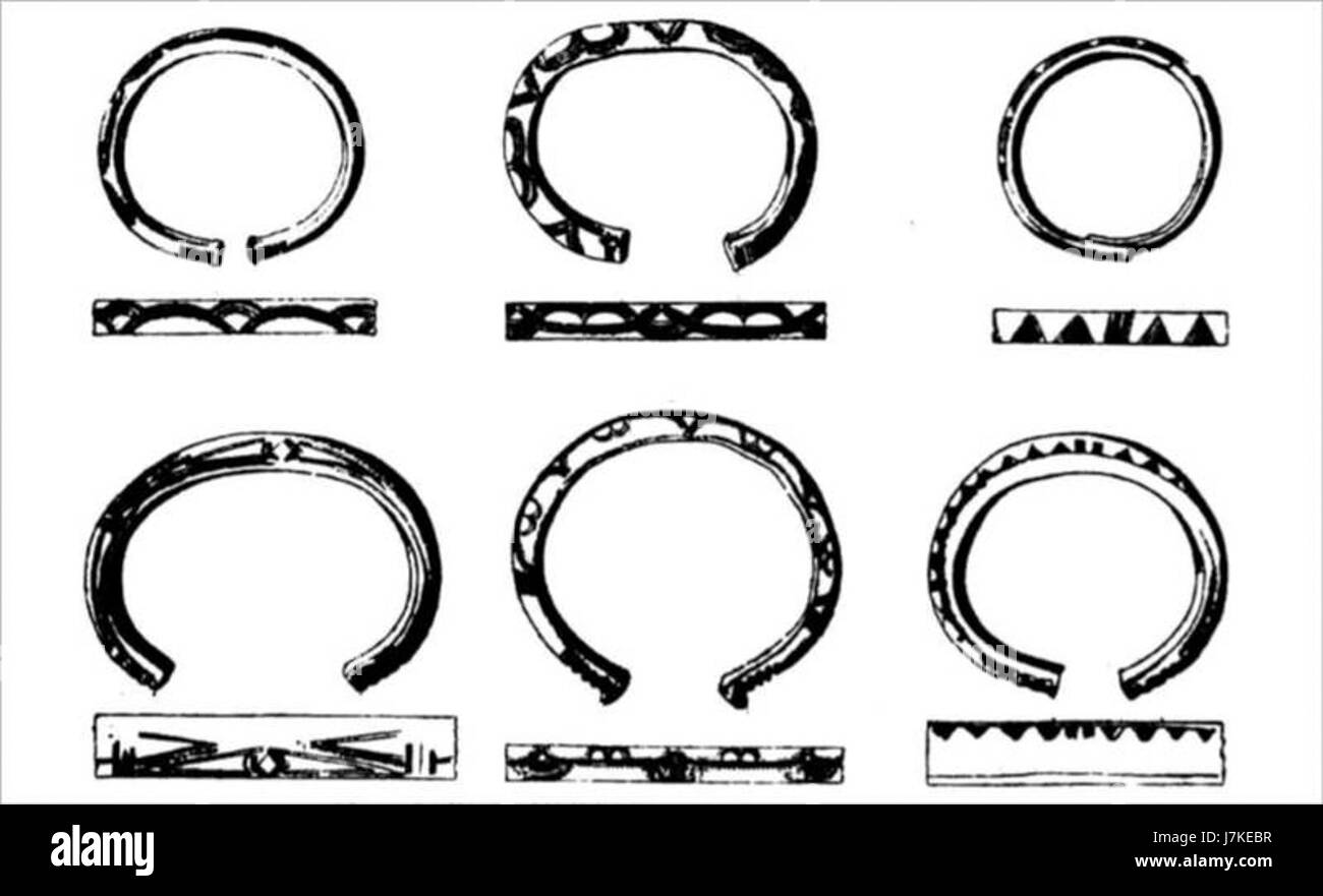 Bracelets de Spalnaca Dacia anciennes Banque D'Images