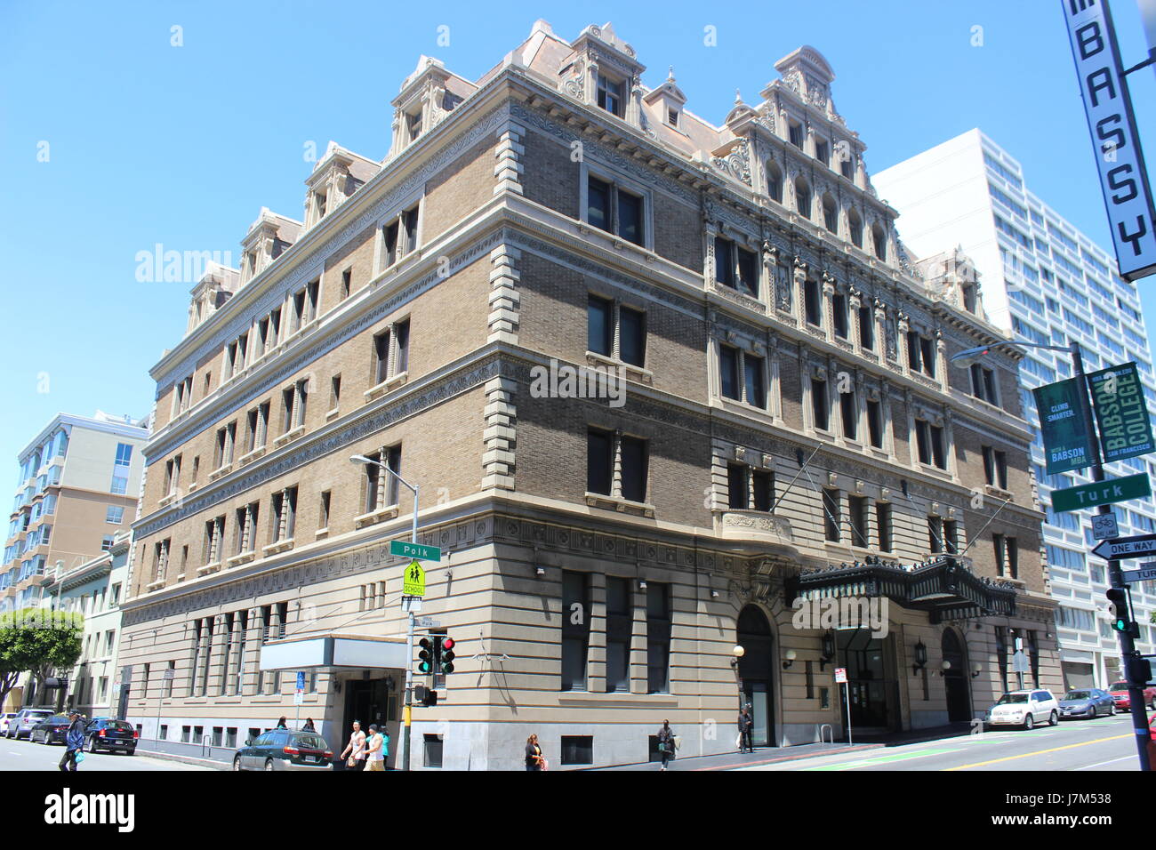 California Hall conçu par Frederick H. Meyer en 1912 comme Deutsches Haus sur Polk Street, San Francisco, Californie Banque D'Images