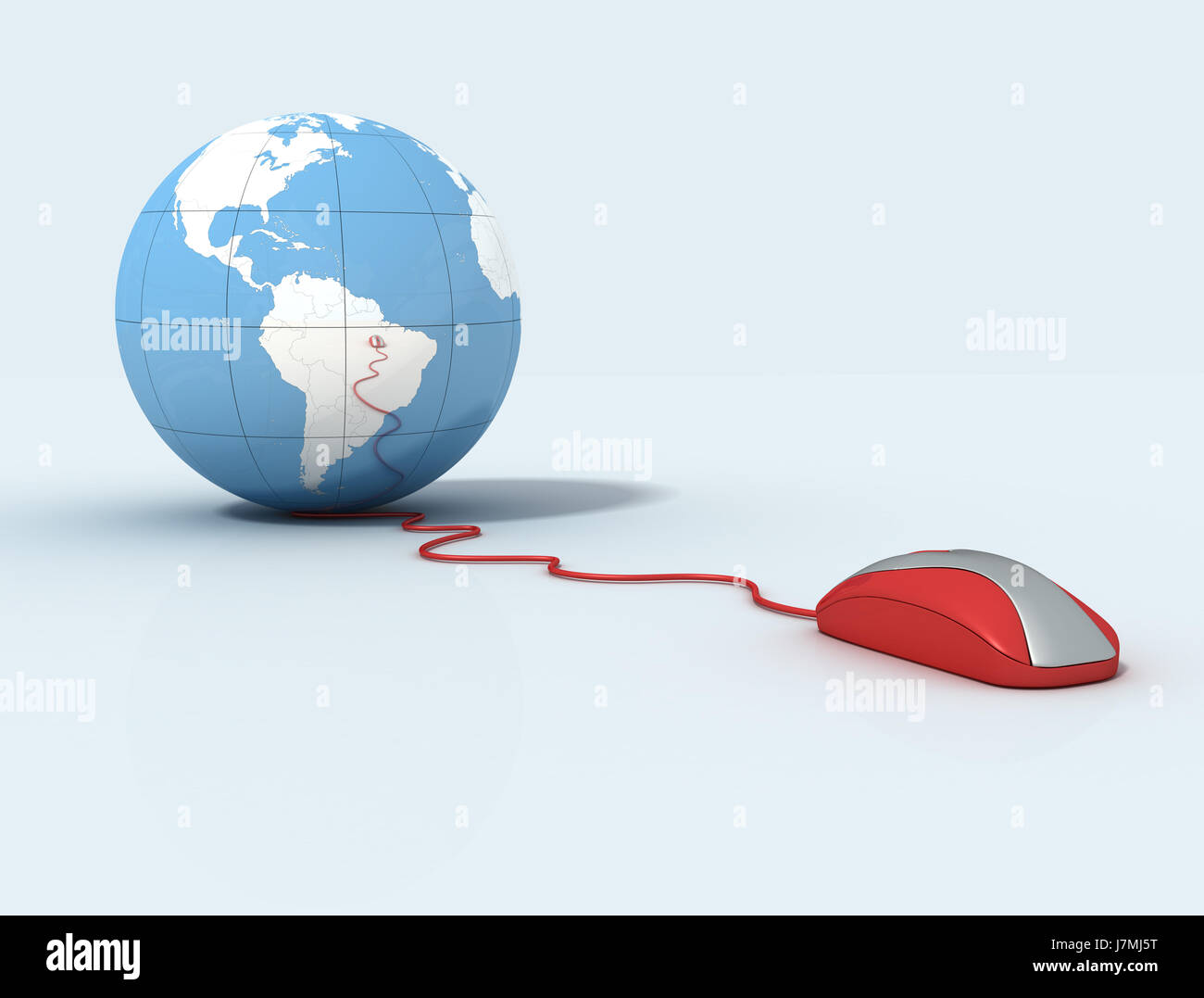 La planète terre globe communication global map monde atlas de la souris d'ordinateur souris Banque D'Images