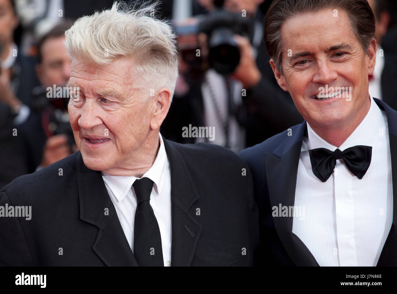 Directeur, David Lynch et Kyle MacLachlan à Twin Peaks en projection de gala du 70ème Festival de Cannes jeudi 25 mai 2017, Cannes, France. Crédit photo : Doreen Kennedy Banque D'Images