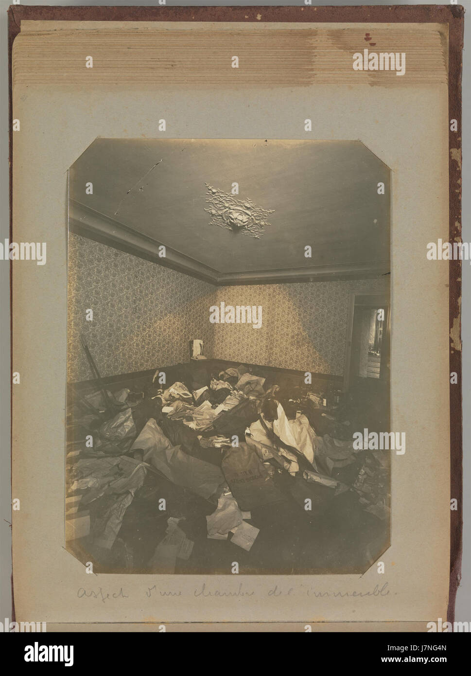 Album de Paris des scènes de crime attribué à Alphonse Bertillon. DP263703 Banque D'Images