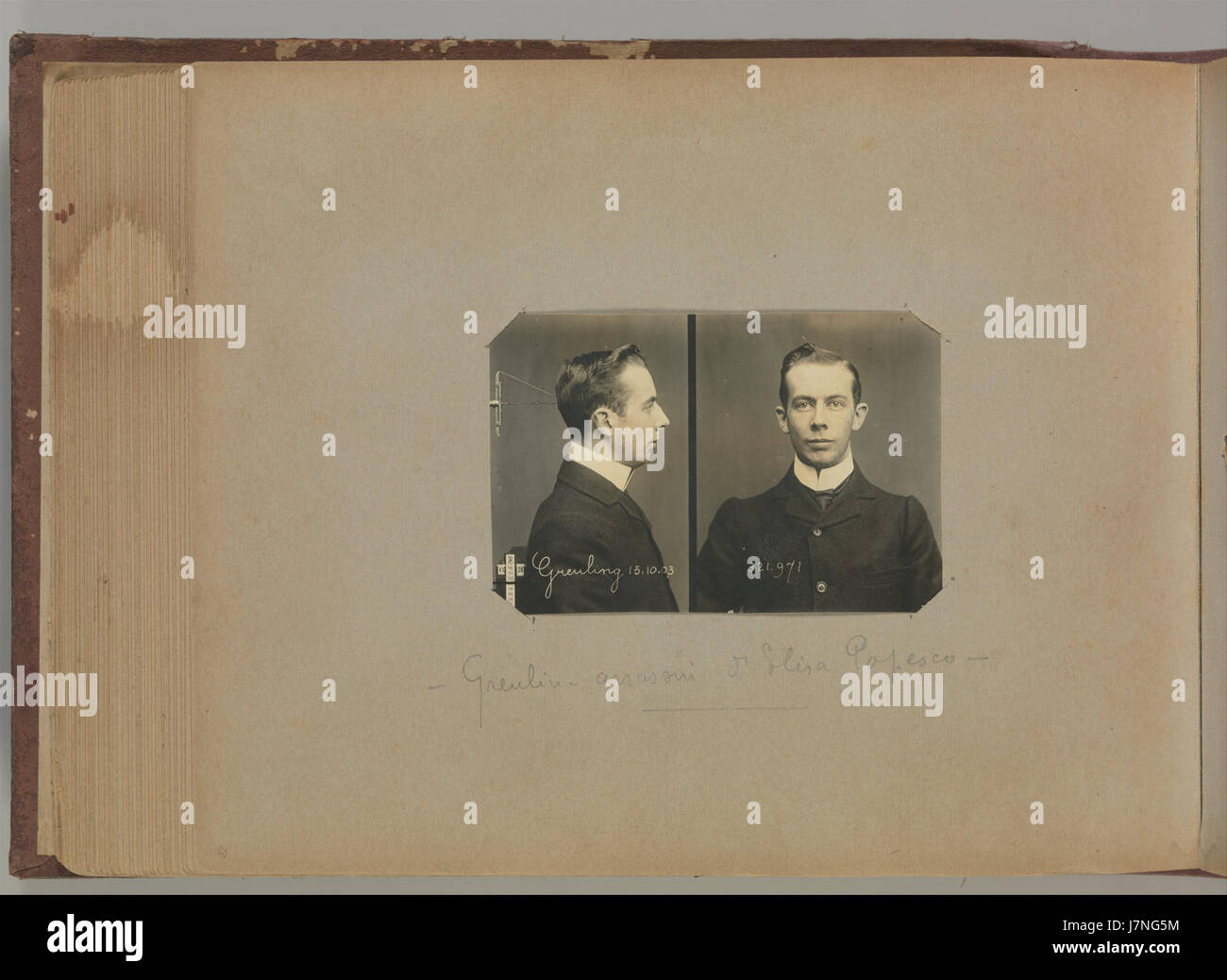 Album de Paris des scènes de crime attribué à Alphonse Bertillon. DP263782 Banque D'Images