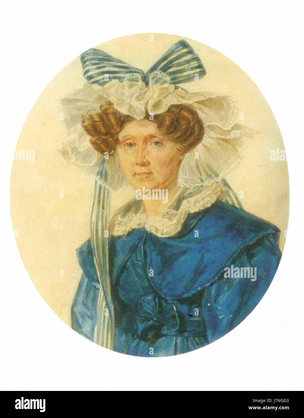 Portrait d'Adlerberg, réalisé par l'artiste Sokolov, illustrant le style et la technique distinctifs de l'artiste. Banque D'Images