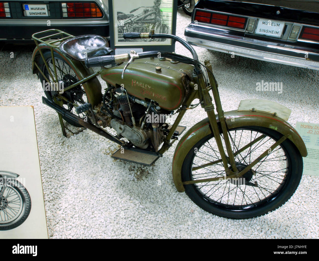 Vintage harley davidson motorcycle Banque de photographies et d’images ...
