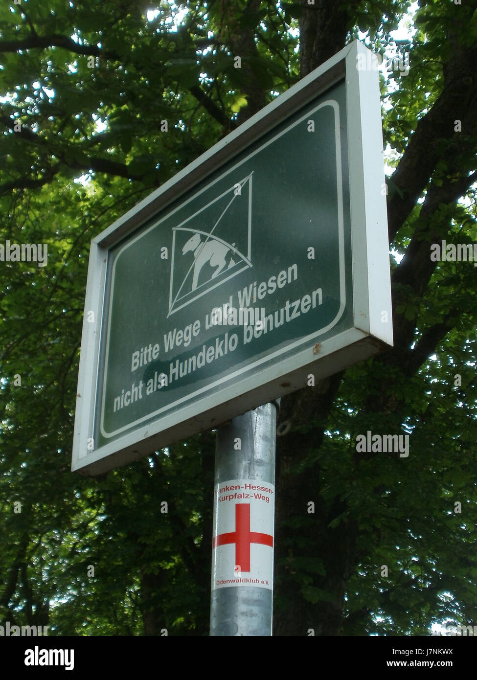 20120527Schild Wegmarkierung Hockenheim Banque D'Images