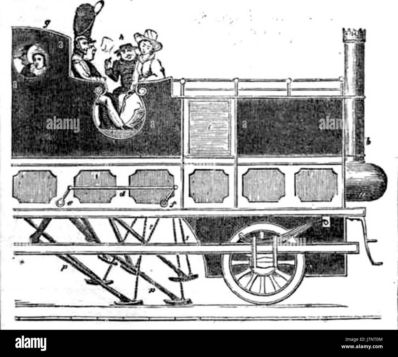 David Gordon Chariot à vapeur 1824 Banque D'Images