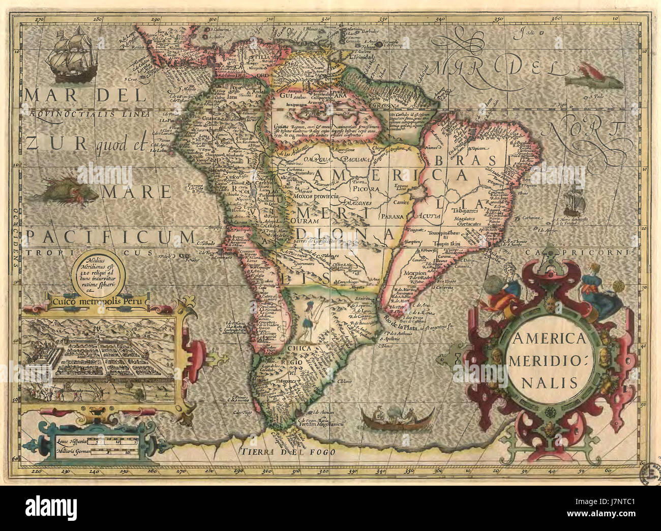 1606 Nord Merid. M. Mercator Banque D'Images