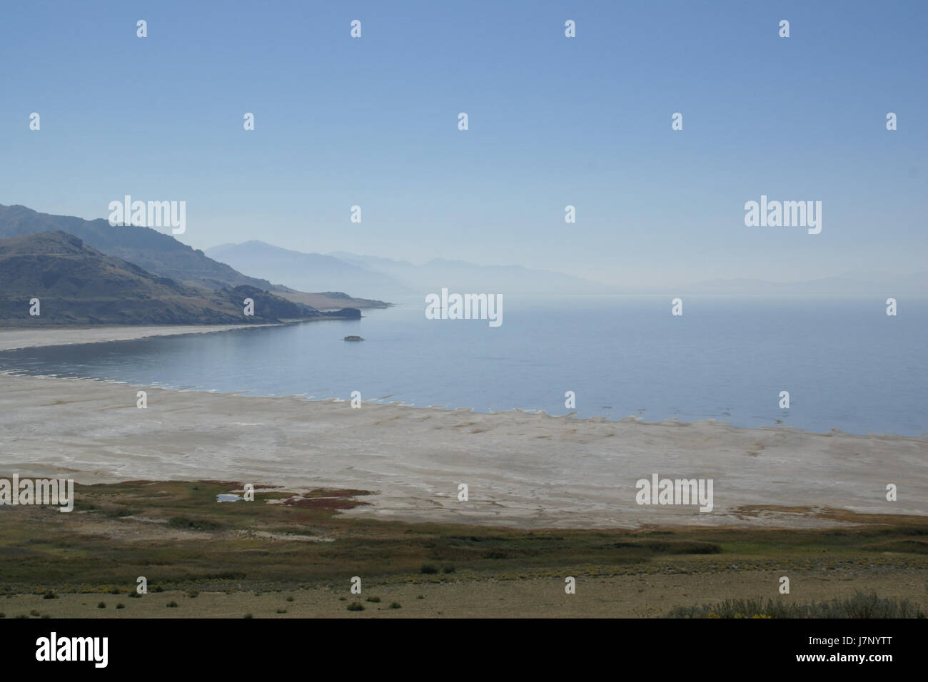 2012.10.01.114504 Utah Antelope Island View Banque D'Images