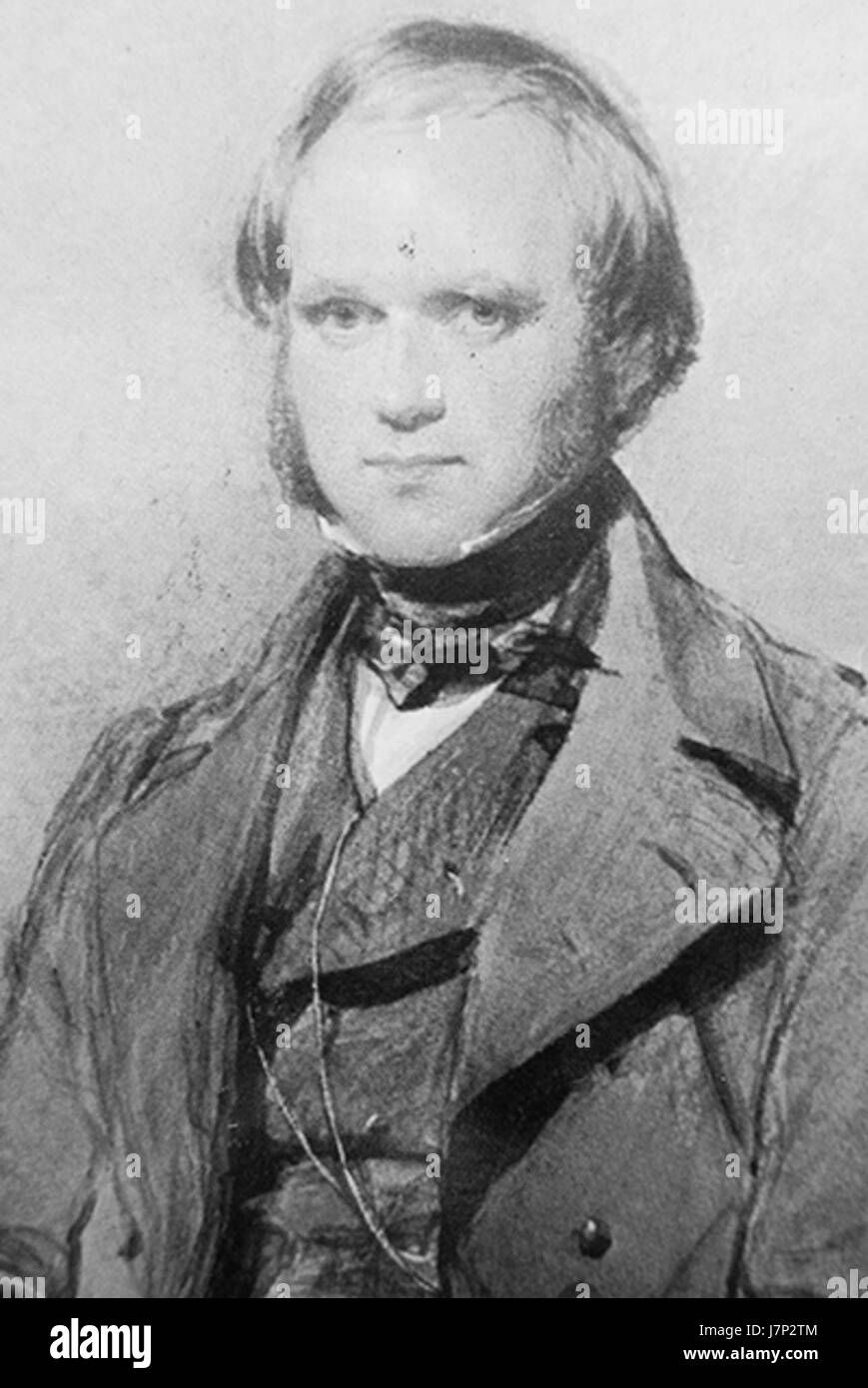 Portrait de Darwin Charlles Banque D'Images